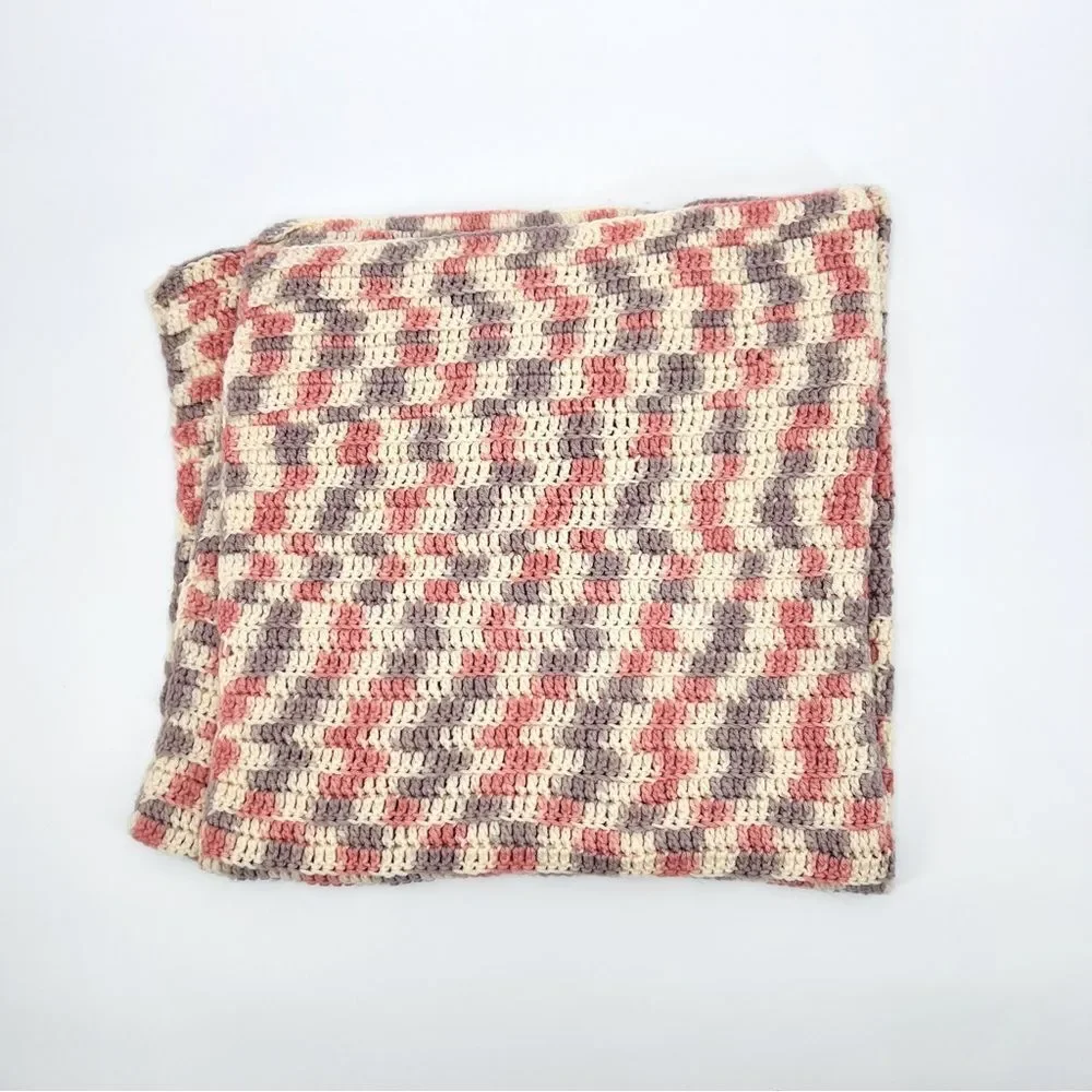Blanket Crochet Handmade Size 42” x 43”